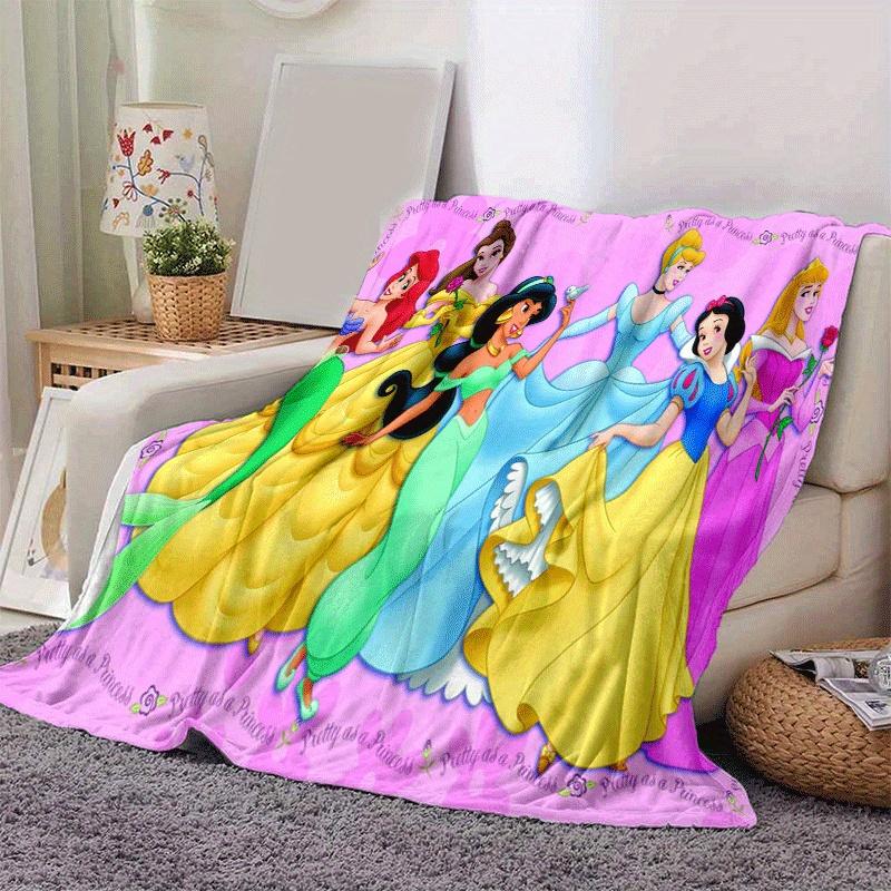 1pc Princess Printing Blanket - Soft, All-Season Throw for Living Room, Bedroom,Personalized Gift with Adorable Cartoon Design