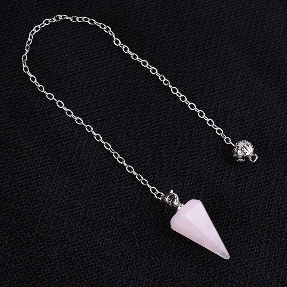 Spirit Pendulum Natural Crystal Pendant Treatment Point Pendulum Weika Meditation Semi Gem Jewelry Gift