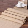 Natural Burlap Restaurant Linen Wedding Banquet Table Runner Table Cover Tablecloth Home Decoration