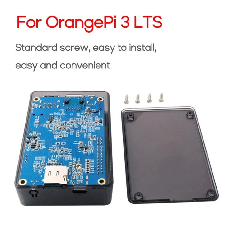 Durable ABS Cover Case for Orange Pi 3 LTS Protector Enclosure Transparent Black