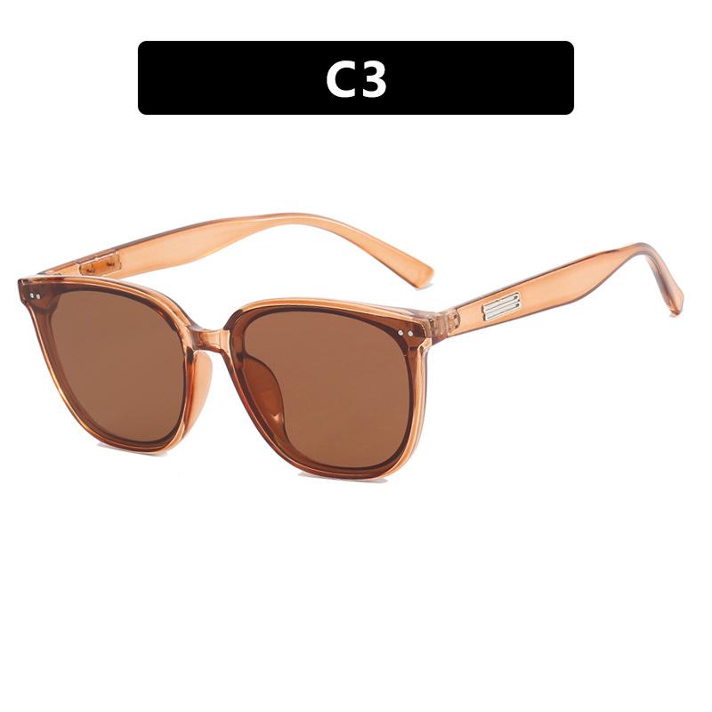 Rice nail square sunglasses women's new sunglasses small face tide UV protection retro photo
