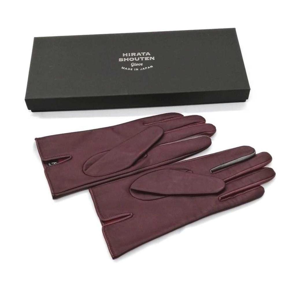 Used HIRATASHOUTEN Smartphone Compatible Gloves, Genuine Leather Ladies Gloves