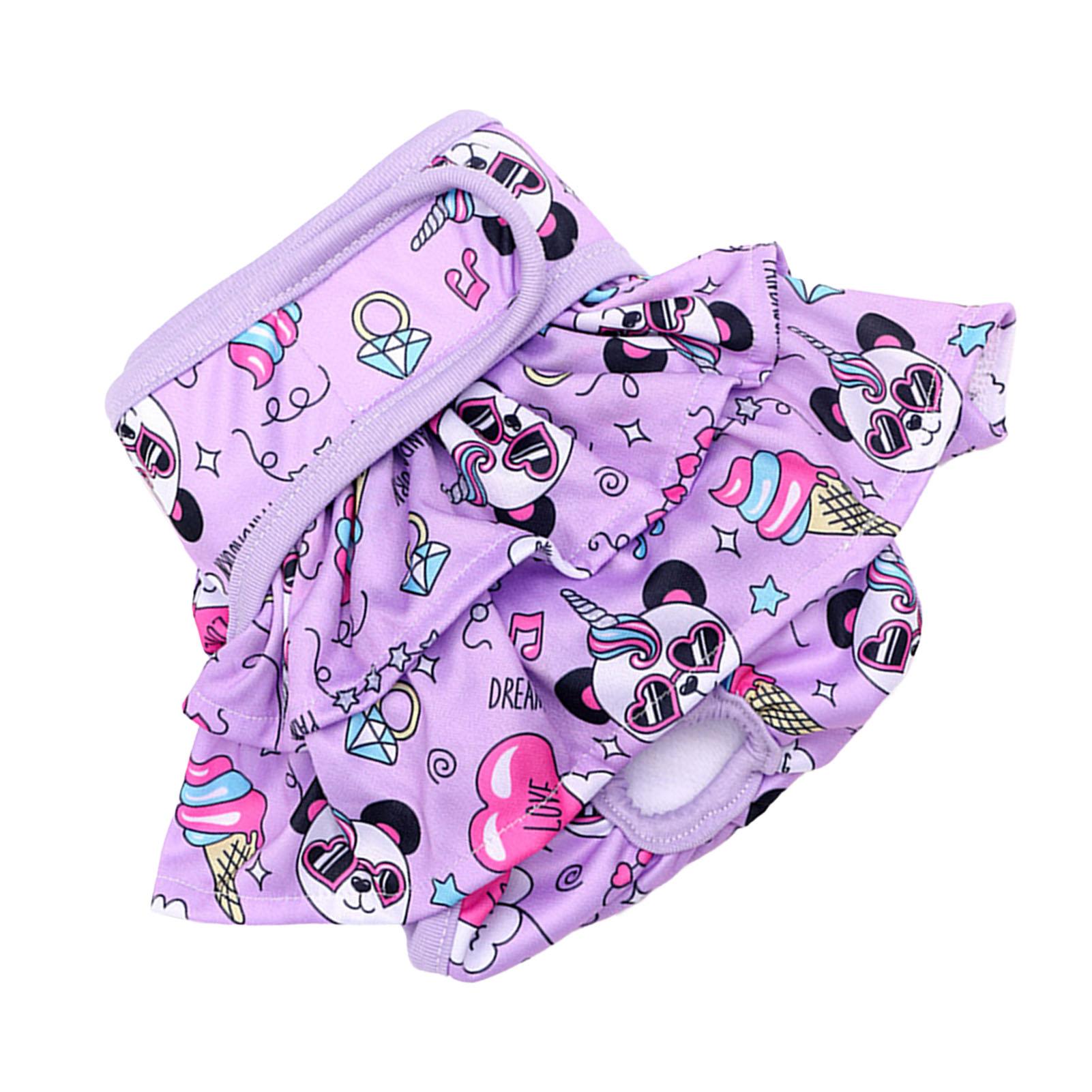 

Жіночі собачі підгузки з візерунком панди, милі, водонепроникні, дихаючі, багаторазові, миються, собачі трусики XS