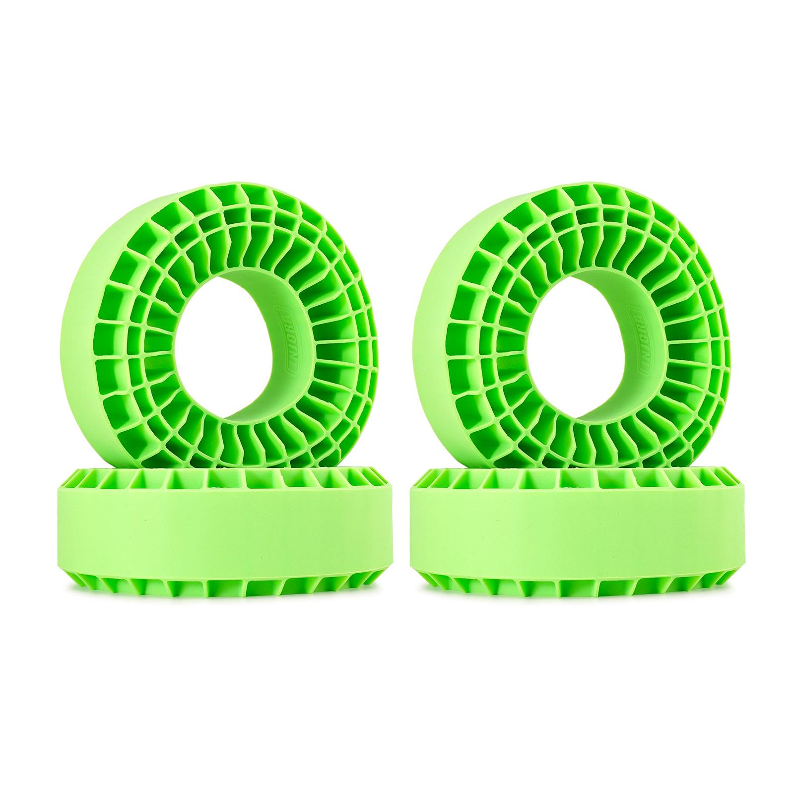 Mousse Inserts en Caoutchouc Silicone Injora Ajustement 118-122 mm (4,75  DE) Pneus de Roues 1,9  Pour Crawler RC 110 vert