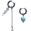 Asymmetrical Design Heart-Shaped Earrings Stereo Shape Stereo Earrings  For Women