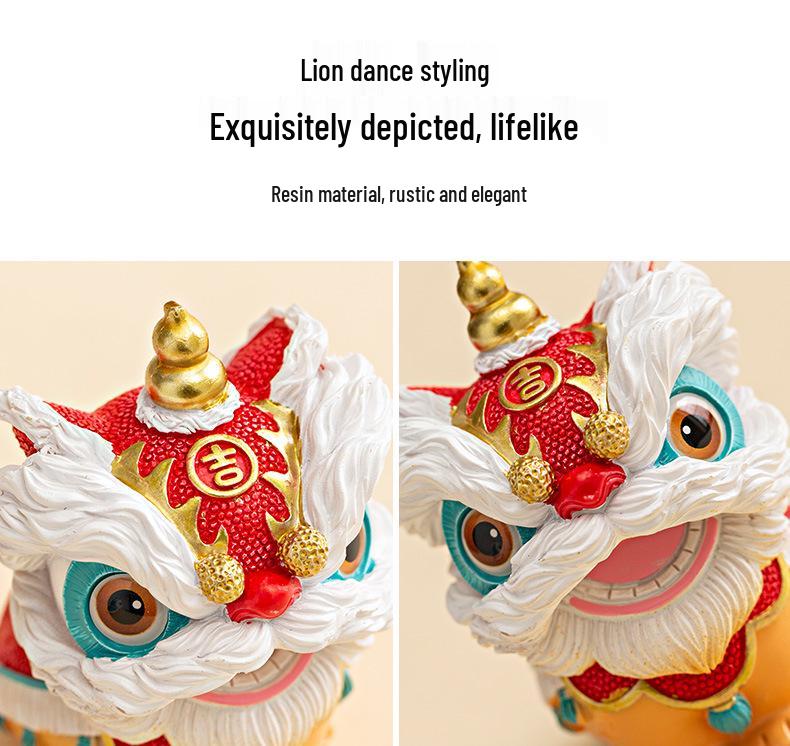Foshan Lion Dance Ornament: High-End Desktop Handmade Decoration & Birthday Gift