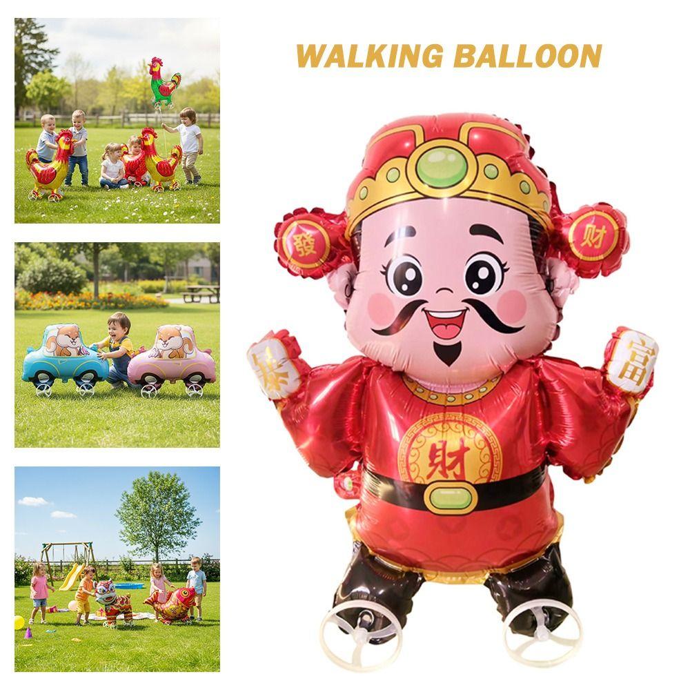 4D Design Walking Balloon Large Size Aluminum Film Aluminum Foil Balloon Cartoon Animal Elephant Stand Cartoon Balloon