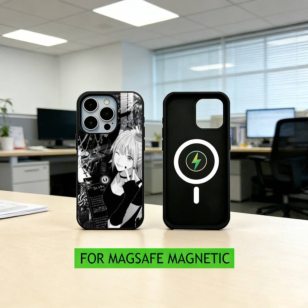 

D-Death N-Note Misa Phone Case For iPhone17,16,15,14,13,12,11 Plus,Pro Magnetic For Magsafe Wireless Charging iPhone17Promax