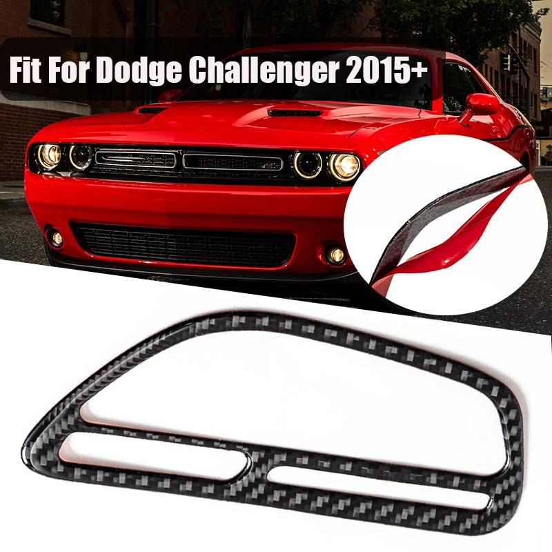 1x Carbon Fiber Dashboard Air Outlet AC Vent Trim Sticker For Challenger 2015+