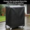 Professional AV Cart Equipment Cover 25x19x40Inch Waterproof Trolley Dustproof Cover for Offices Equipment Management