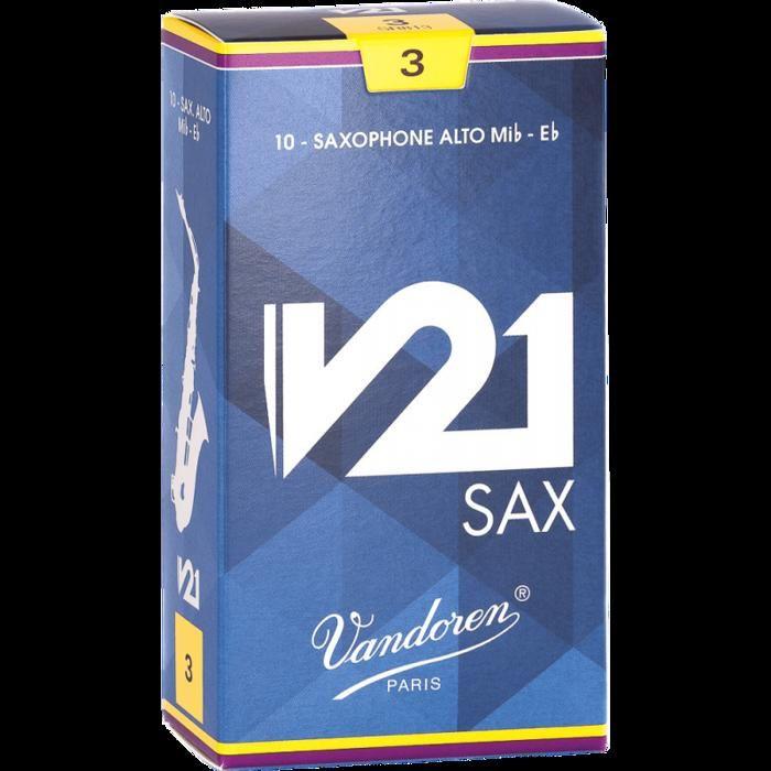 Anches pour saxophone alto - vandoren - v21 - force 3 - boîte de 10 - mib