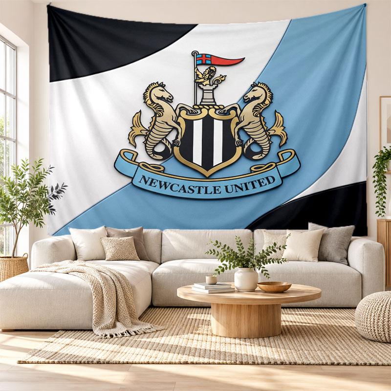 Newcastle United Football Wall Tapestry, Soft Fabric Wall Hanging, Decorative Backdrop For Bedroom Home Wall Art