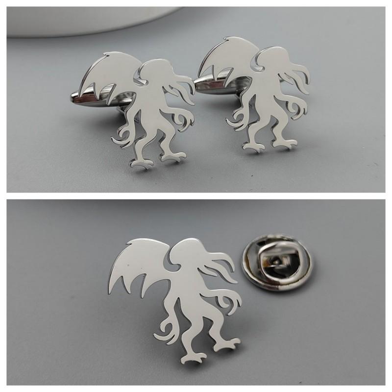 New Monster Brooch Cufflinks Retro Fashion Popular Creative Versatile Clothing Accessories