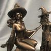 (ZH) Witch Wizard Resin Ornament, Home Decor, Witch Statue B (with Video)