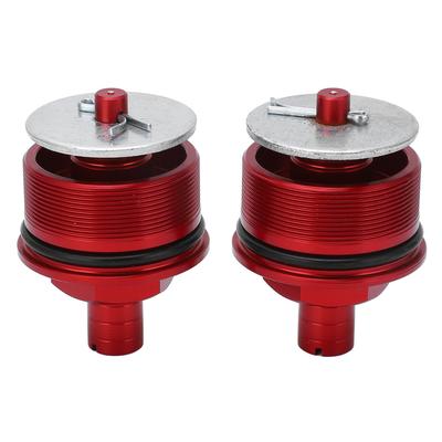2 Pcs Preload Fork Cap Metal Front Shock Absorber Adjusters Tube Bolts Covers Cap for CB400 Red
