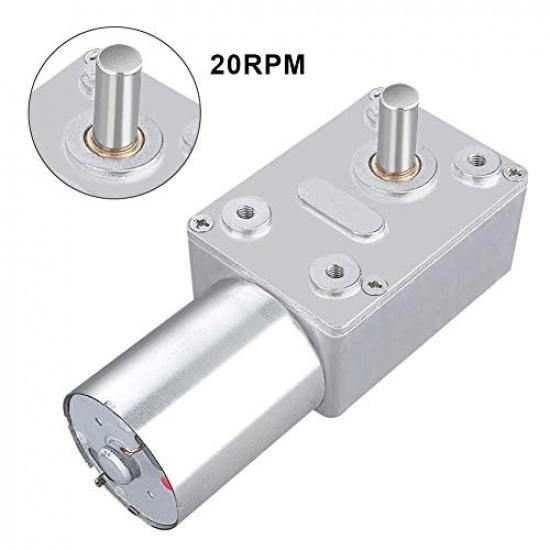 DC 12V Electric Gear Motor Reversible Turbo Mini Motor Geared Reduction Micro Reducer 20RPM