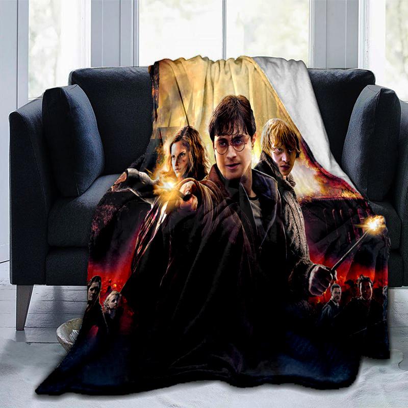 Harry Potter and the Deathly Hallows Part 2 Movie Poster PrintPrint Blanket, Soft Blanket For Sofa Office Bed And Travelling Daughter Birthd