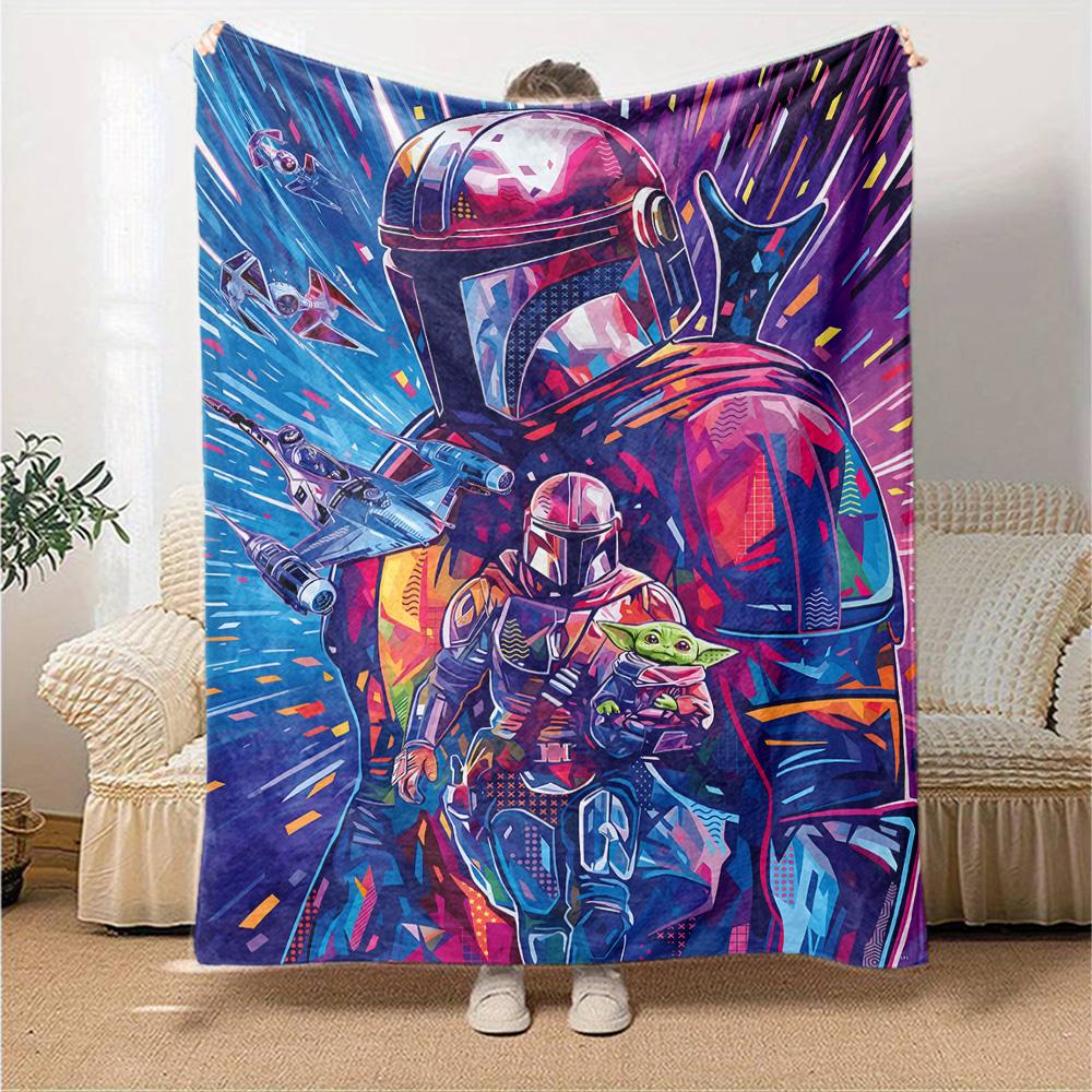 Star Wars Blanket Ultra-Soft Great for Seaside Sofa Chair Four Seasons Multipurpose Playful Design Ideal Gift for Friends Family Couples Picnic
