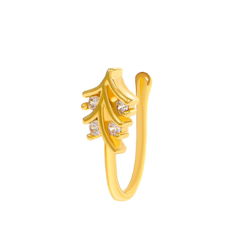 Non Perforated U-Shaped Nose Clip Copper Inlaid Zircon Star Shaped Heart Crown Nose Ring Nose Decoration Puncture Decoration