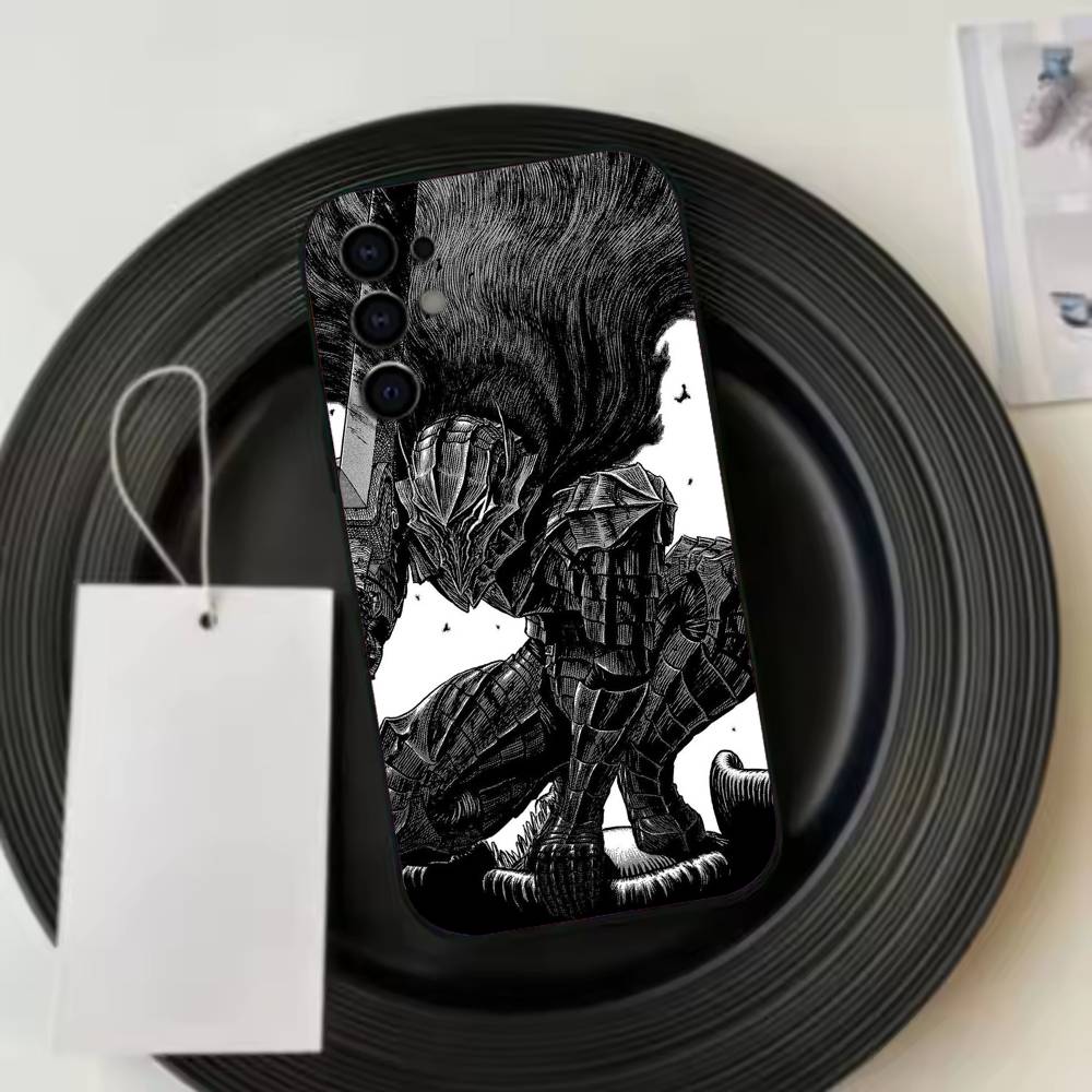 Berserk Guts Heißes Anime Handyhülle Schwarzes Silikon Weich Für Samsung S25,S24,S21,S22,S23,S30,Ultra,S20,Plus,Fe,Lite