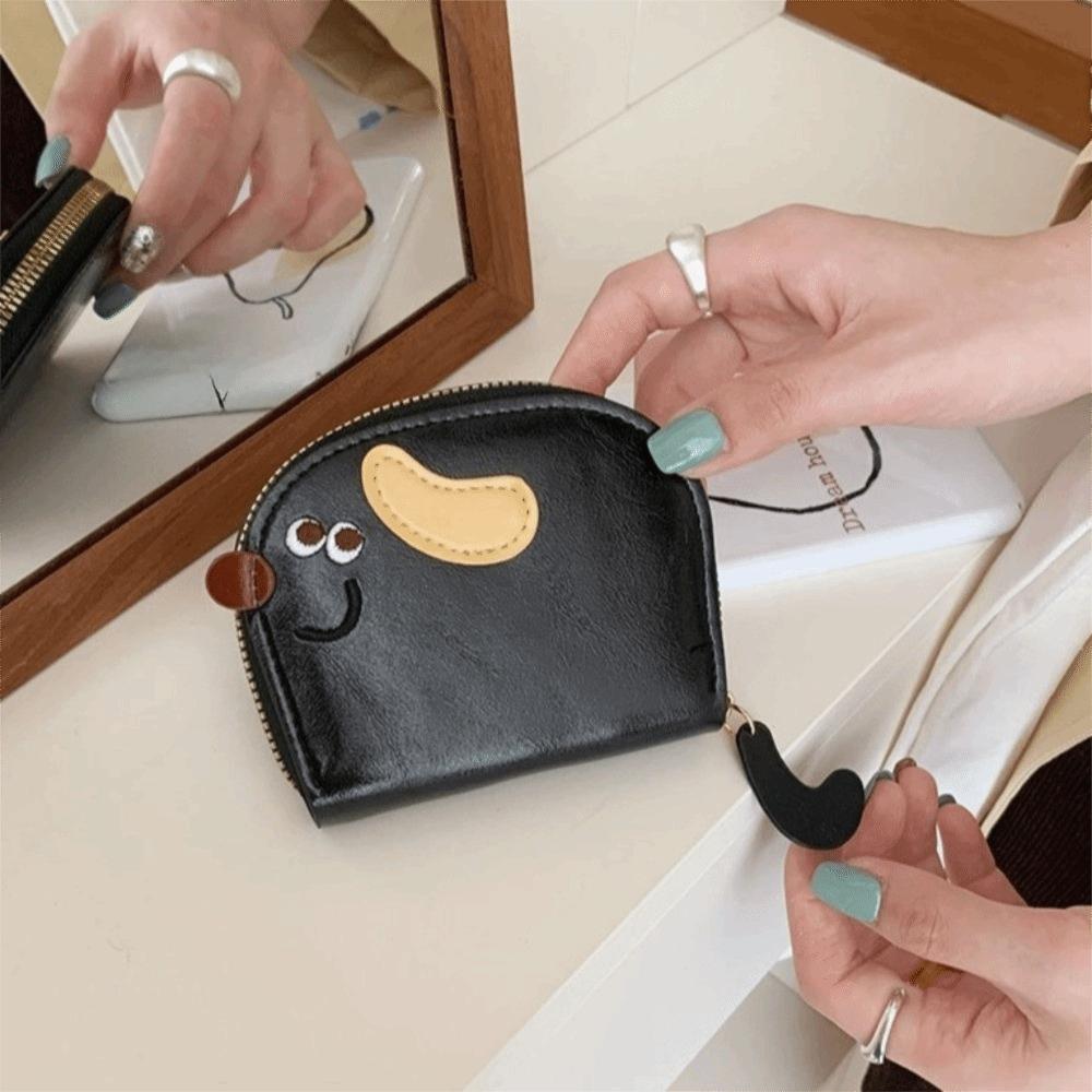 Cartoon PU Leather Card Holder PU Card Holder Change Bag Dog Card Bag  Women