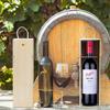 25-26 Wooden Wine Box,3 Pack Single Gift Box With Handle For Holiday, Birthday Party,13.87 X 3.87 X 4 Inches