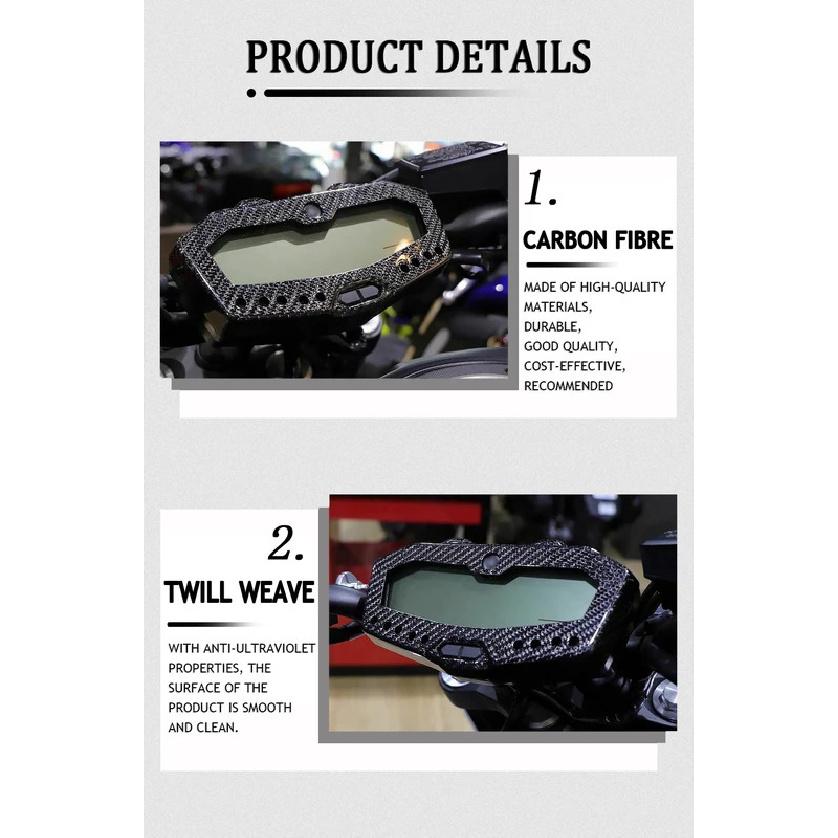 NEW MT FZ 07 Motorcycle Carbon Fibre Instrument Surround Gauge Panel Cover For Yamaha MT07 FZ07 2014-2020 Tracer 700 2016-2019