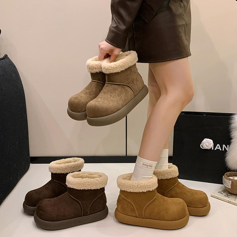 Women's Thick Bottom Fashion Winter Lightweight Warm Anti Cold Snow Boots Non-slip Casual Sneakers Cotton Boots Fur Shoes