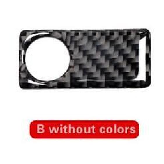 Black Carbon Fiber Car Passenger Storage Box Sticker For Benz C W205 2015-