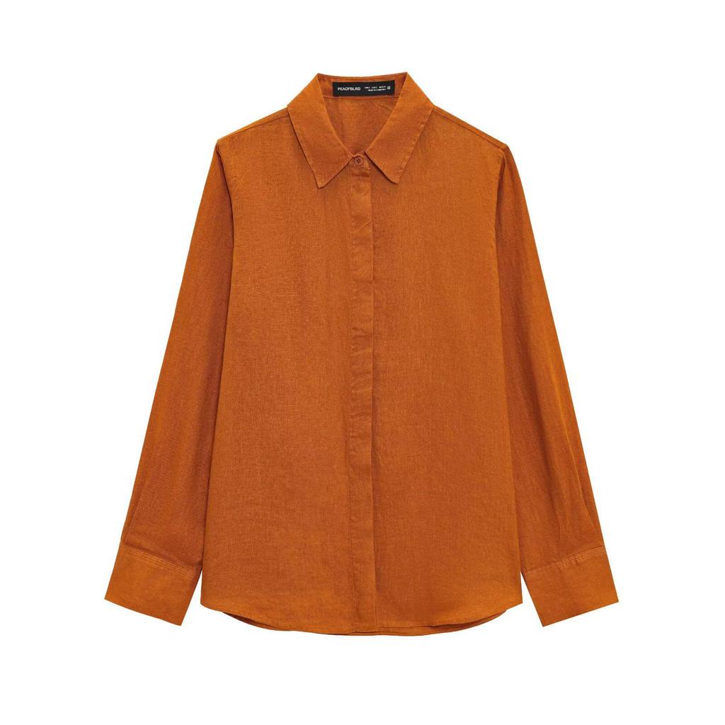 2023 European & American Women's Fashion Linen Shirt & Casual Pants Set