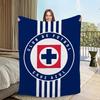 C-Cruz Azul F-Fútbol Club Fußballdecke Decke für Couch Sofa Reisen Zuhause Wandern Picknick Bett Bettwäsche Flanelldecke Geschenk