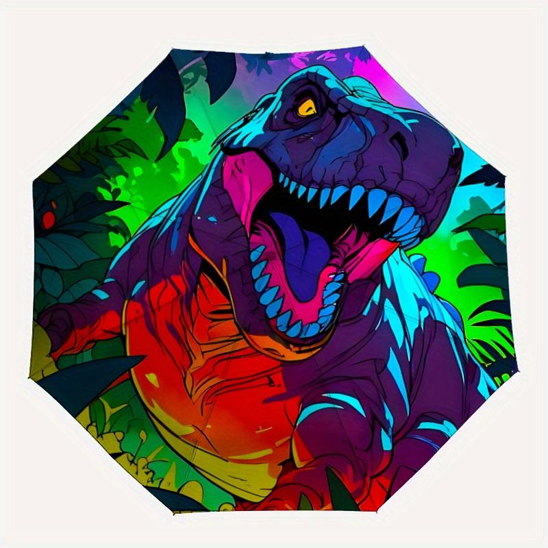

1pc Cyber Dinosaur Automatic Umbrella with 8-Rib Compact Design, Foldable & Portable for Outdoor Leisure, Everyday Use199