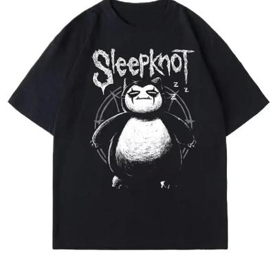 Anime Sleepknot T Shirt Men Women Short Sleeve Cotton Tees American Vintage Y2k T-shirt Summer Tops Streetwear Men's Clothing