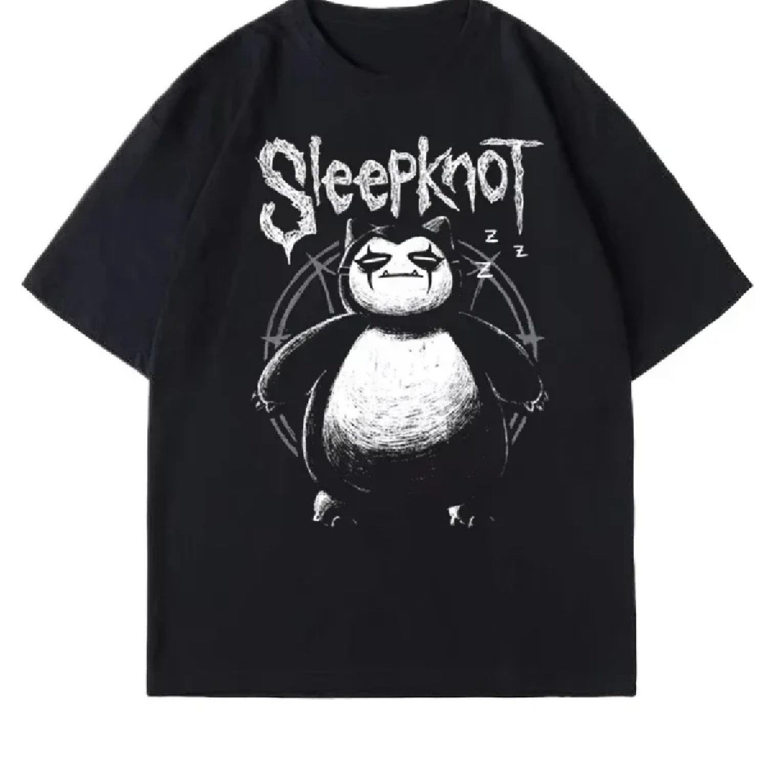 

Аниме Футболка Sleepknot Мужская Женская Хлопковая Футболка с Коротким Рукавом Американский Винтаж Y2k Футболка Летние Топы Уличная одежда Мужская Одежда XXXXXL