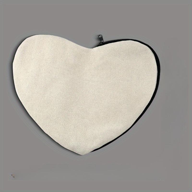 Heart-Shaped Cosmetic Bags - DIY Craft Pouches with Zipper for Makeup, Toiletries,Stationery Storage,Cosmetic Storage Organizer