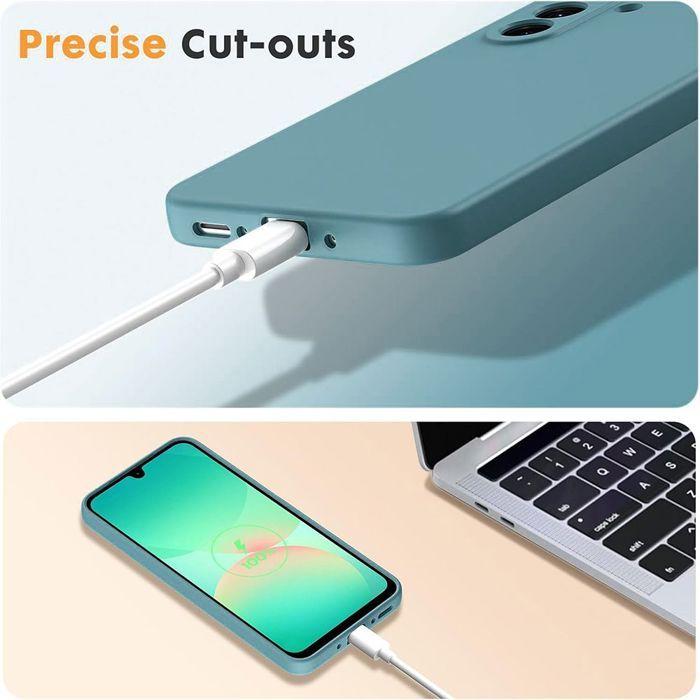 Coque de Protection - BOOLING - pour Samsung Galaxy A17 4G/5G - Silicone Souple Vert Bleu - 2 Vitres