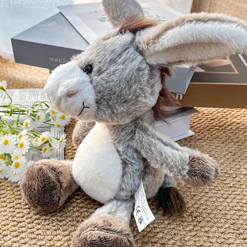 25/32Cm Soft Plush Donkey Toys Cuddly Long Ear Donkeys Fluffy Stuffed Animal For Cuddling Accompany Sleeping Plush Toy Decor