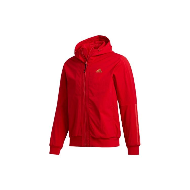 adidas CNY TT Casual Sports Hooded Jacket Red Men s FU6224 XXL