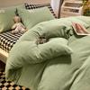 Unprinted Style Mixed And Matched Thickened Milk Fleece Four-Piece Quilt Cover Student Dormitory Three-Piece Bedding