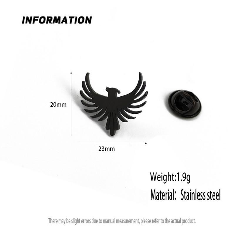 New Charm Chinese Style Phoenix Bird Men's Brooch Cufflinks Suit Dress Accessories Personalized Versatile Clothing