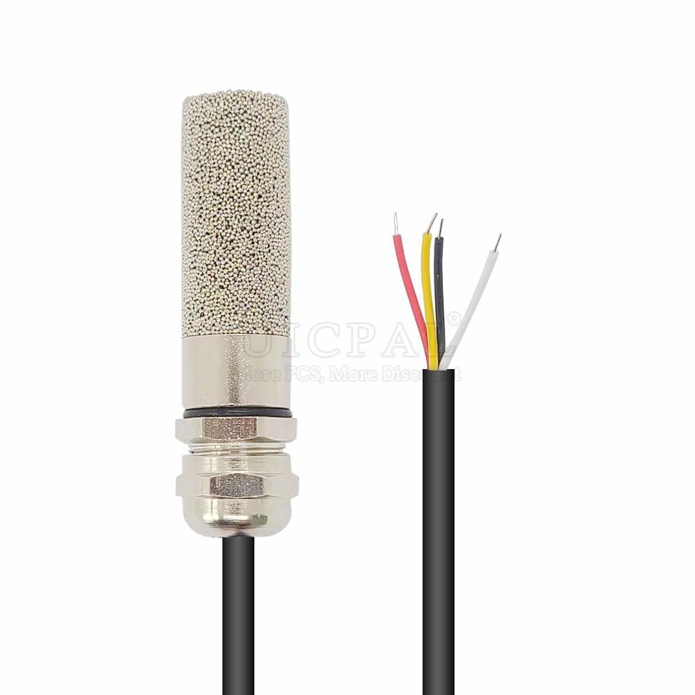 SHT40 SHTC3 SHT20 SHT30 Temperature Humidity Sensor I2C Output Probe Cable Metal Head Digital Capacitance Sensors 1M Length Replacement Sensors2