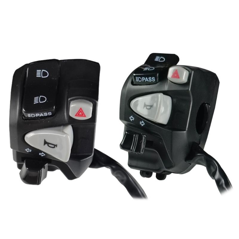 Motorcycle Handlebar Switch for 150 High/Low Beam Control Button Replacement Horn Turn Signal Switch with Wiring