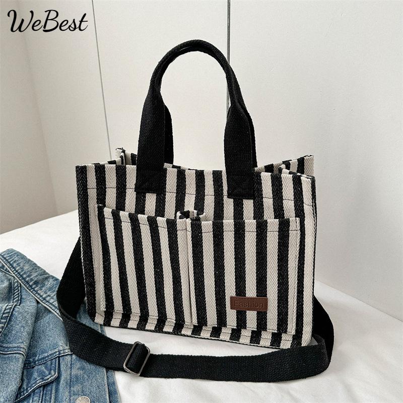 

New Trendy Stripes for Large-capacity Commuter Bags червоний