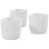 Set of Three diameter 22cm Planters - White