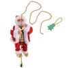 ABIY Happy New Christmas Decorations Santa Claus Automatic Climbing On Rope For Home Indoor Shop Xmas Gift Wall Window