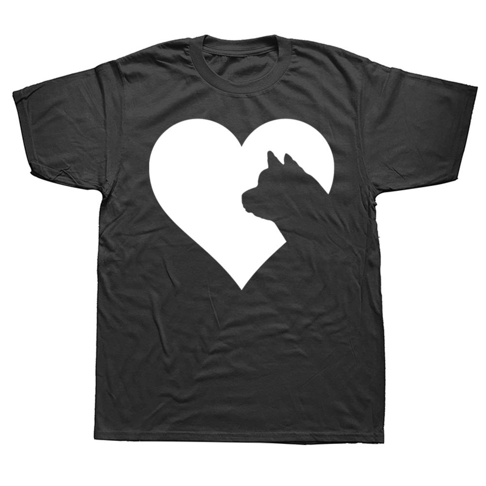 Funny The Heart of The American Akita Dog Graphic T-shirts Men Women's Fashion Casual Tshirt 100% Cotton Loose Oversized T Shirt