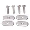 4 Sets Kayak Rail Screw Stainless Steel M5 Thread Rust Proof Boat Track Nuts for Canoes