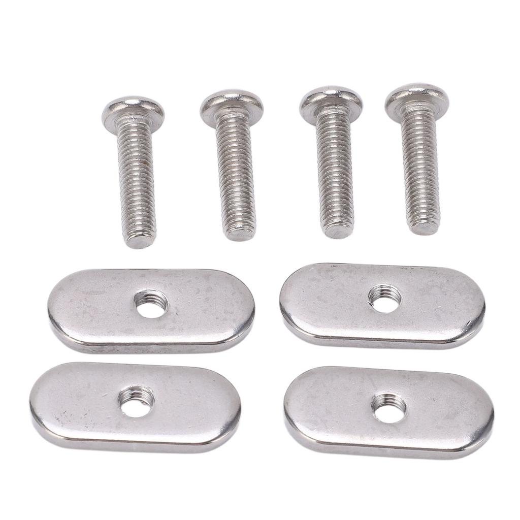 4 Sets Kayak Rail Screw Stainless Steel M5 Thread Rust Proof Boat Track Nuts for Canoes