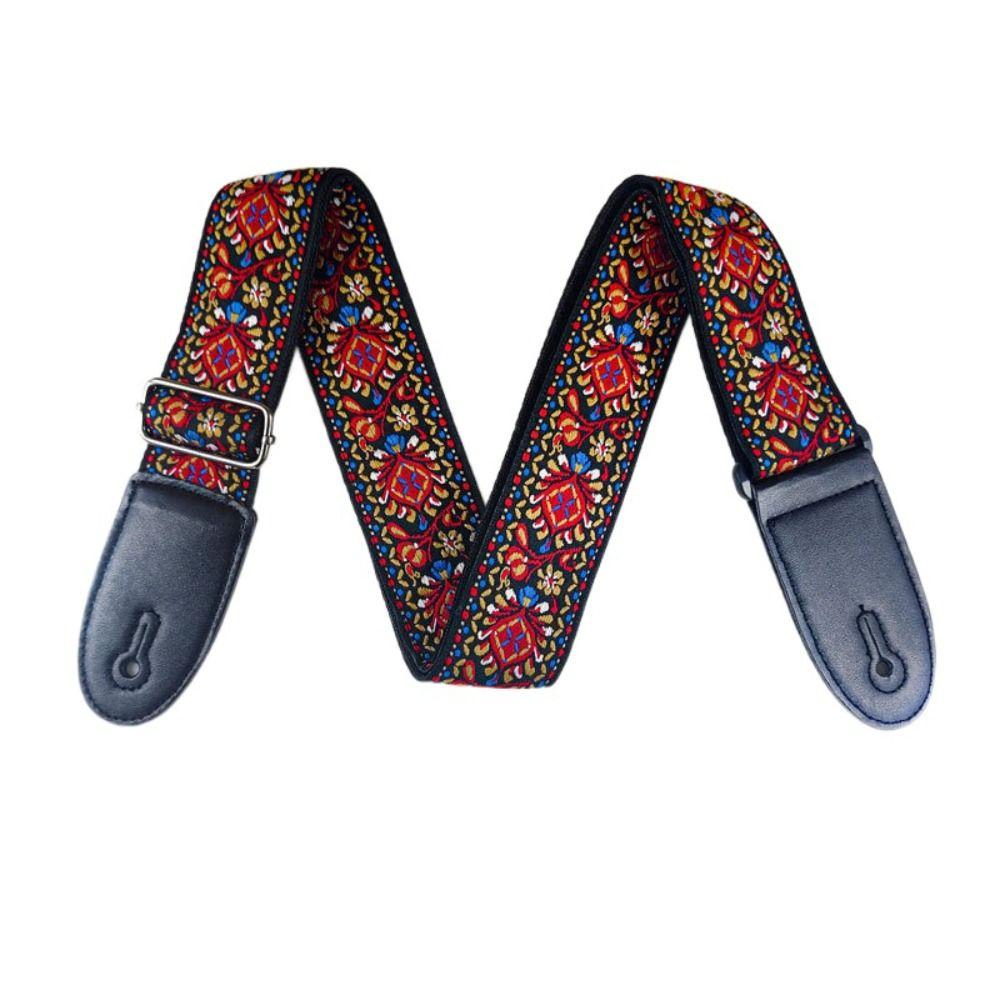 Adjustable Guitar Strap Ethnic Style Electric Guitar Belts Guitar Shoulder Belt  Guitar Accessories
