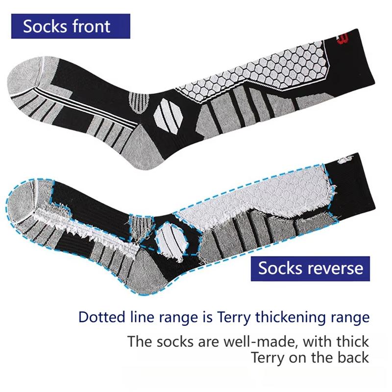 Neue Winter warme Skisocken Anti-Rutsch Verdickt Kompression Snowboard Socken Thermisch Feuchtigkeitsableitend Kniehoch Socken 2026